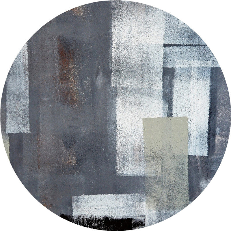 Casual Abstract Indoor Rug Yellow Polyester Rug Washable Carpet for Indoor Room