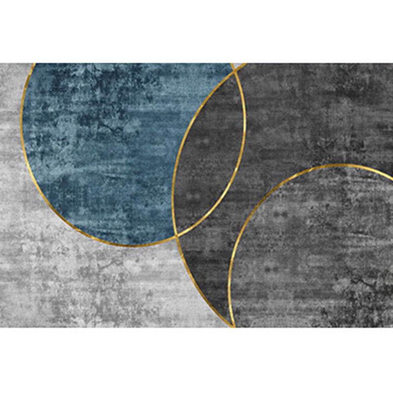 Contemporary Gray Rug Polyster Novelty Carpet Non-Slip Indoor Rug for Living Room