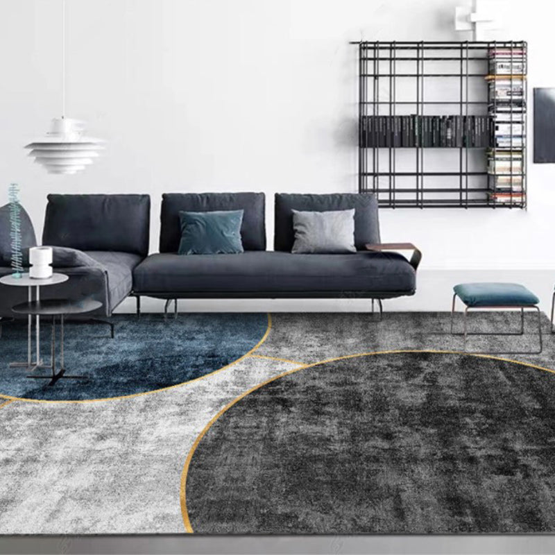 Modern Geometry Home Decoration Rug Polyester Glam Area Carpet Stain Resistant Indoor Carpet