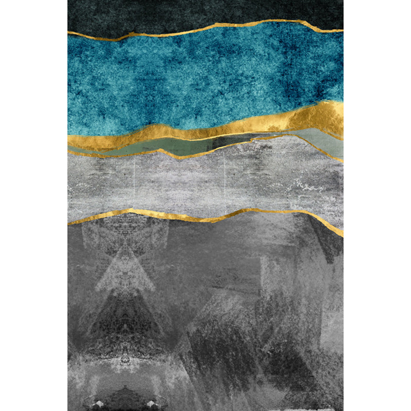 Gorgeous Living Room Carpet Gray Polyster Trendy Area Rug Non-Slip Backing Indoor Rug