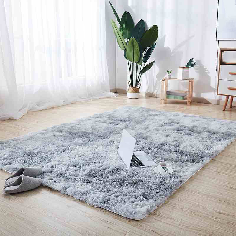Simplicity Tie dye Shag Carpet Polyester Indoor Rug Non-Slip Backing Area Carpet for Home Decoration