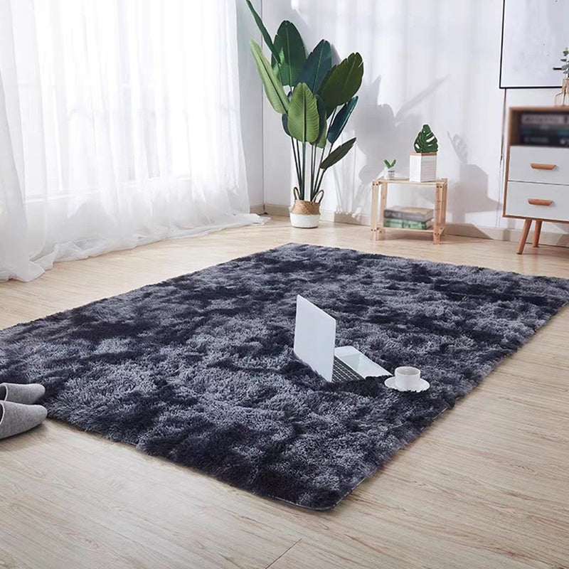 Simplicity Tie dye Shag Carpet Polyester Indoor Rug Non-Slip Backing Area Carpet for Home Decoration