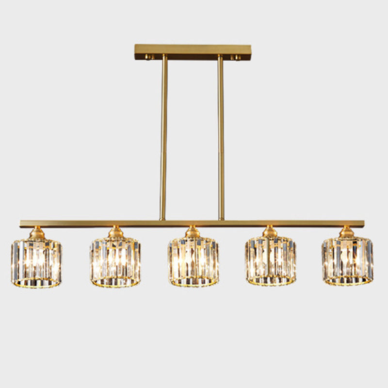 Cilindro illuminazione dell'isola Crystal Contemporary Simplicity Fissature di illuminazione a sospensione per il ristorante