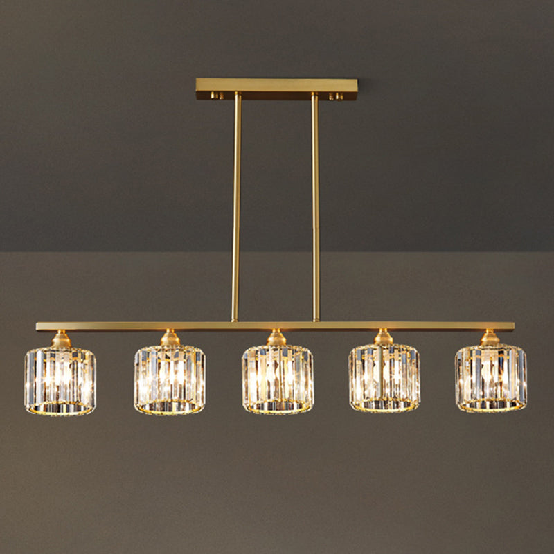 Cilindro illuminazione dell'isola Crystal Contemporary Simplicity Fissature di illuminazione a sospensione per il ristorante