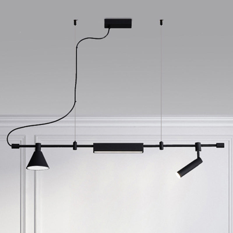 Cylinder Island Lighting Metallic Contemporary Simplicity Pendant Lighting Fixtures for Restaurant