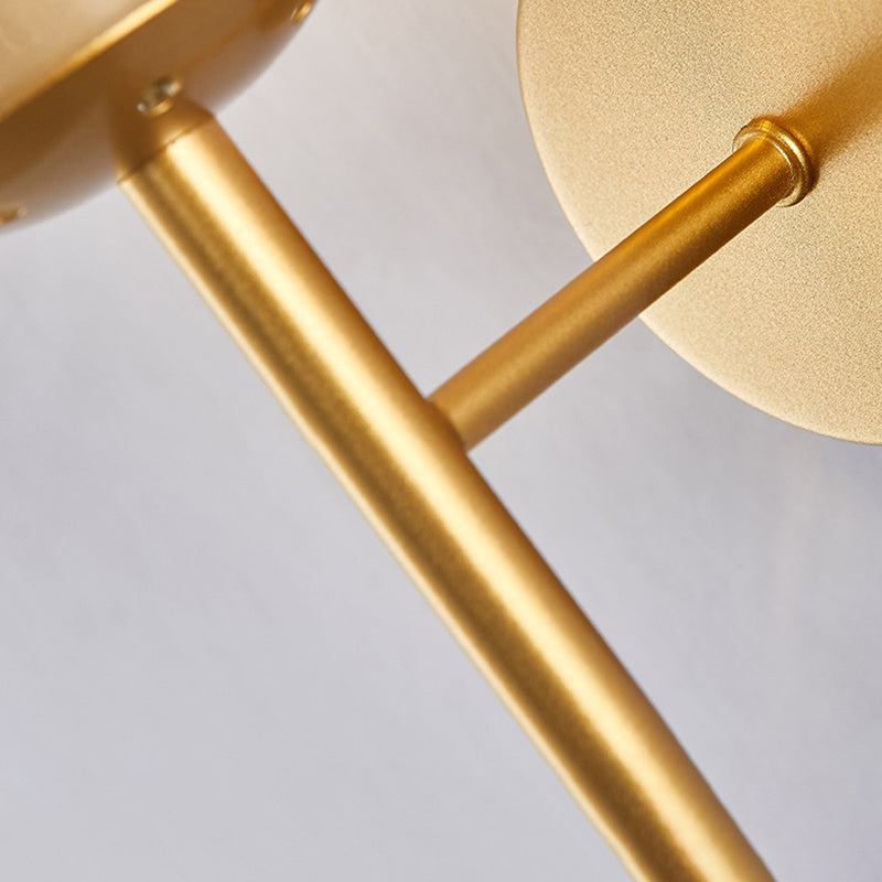 Wrought Iron Wall Lamp in Modern Luxury Style Globe Glass Wall Sconce for Interior Spaces