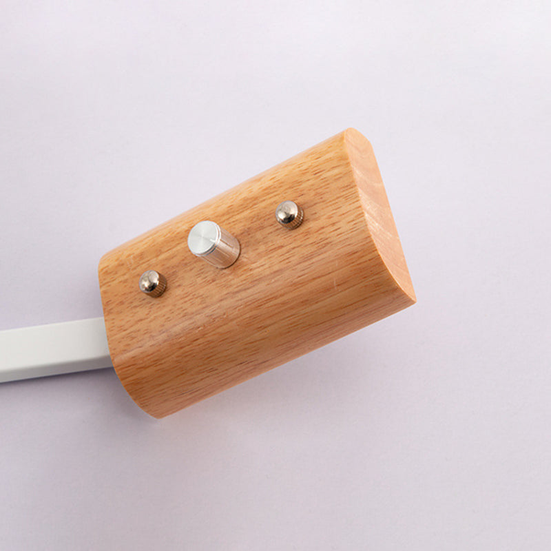 Modern Creative Dome Wall Lamp Wooden 1-Light Wall Sconce with White Glass Shade