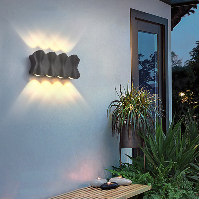 Moderno conciso conciso a muro a led da parete in alluminio geometrico impermeabile a parete.