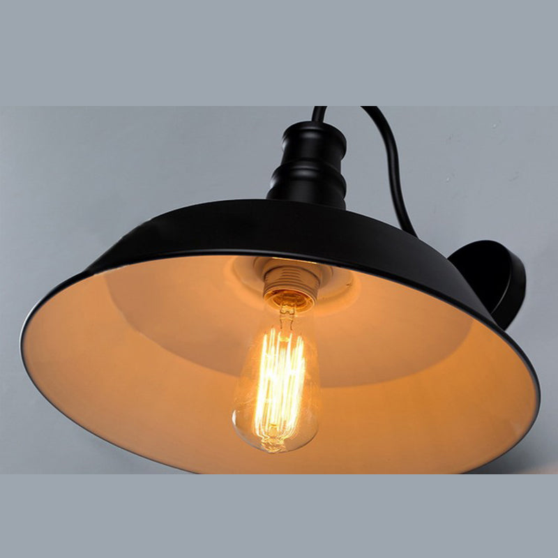 Black Industrial Style Sconce Light Fixtures Wrought Iron Wall Lamp Sconce for Dining Room