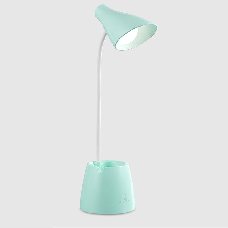 Salle d'étude LED LED LICTER MACARON LAVIRE DE TABLE RECHARGÉable avec une teinte en plastique conique