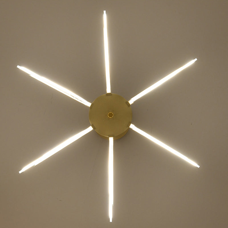 Apparecchi a soffitto in metallo oro appeso a ciondoli a farfalla a led contemporanei