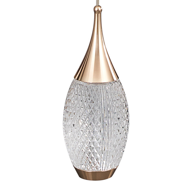 Droplet Hanging Light Fixtures Modern Simple Acrylic Ceiling Pendant for Stairwell