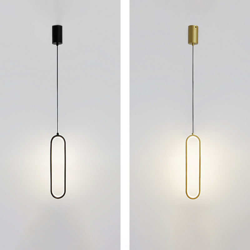 Simplicità moderna Sospensione ovale Sospensione Lampada acrilica Apparecchiatura per il ristorante