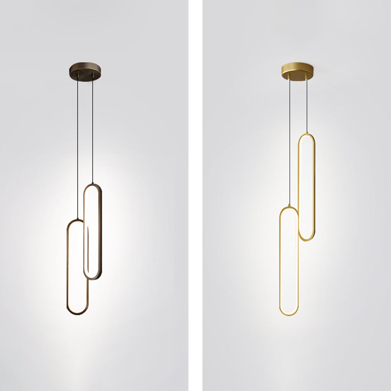 Simplicità moderna Sospensione ovale Sospensione Lampada acrilica Apparecchiatura per il ristorante