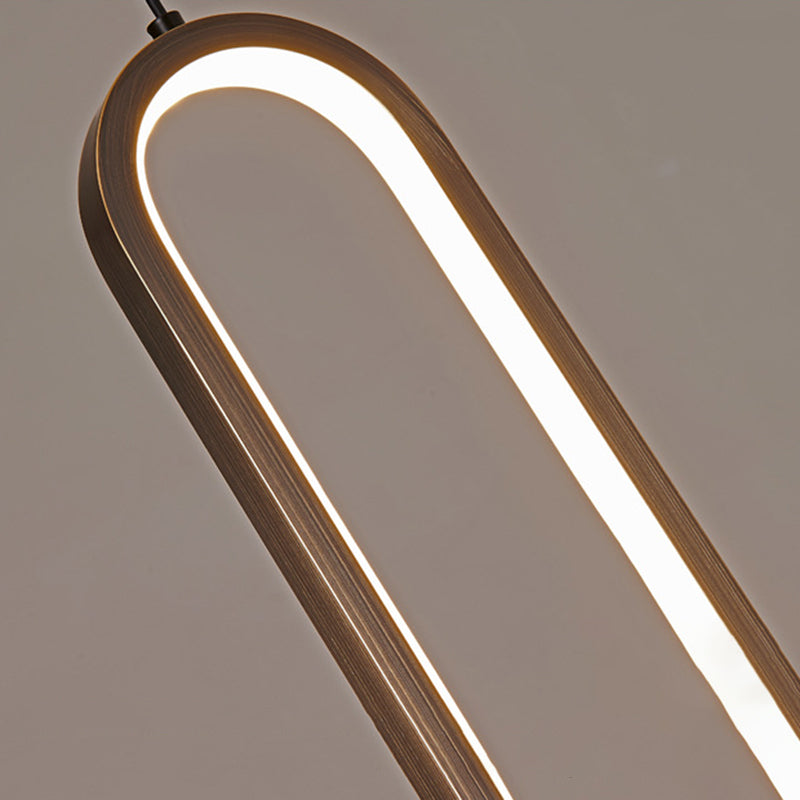 Simplicità moderna Sospensione ovale Sospensione Lampada acrilica Apparecchiatura per il ristorante