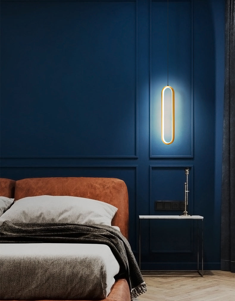 Simplicità moderna Sospensione ovale Sospensione Lampada acrilica Apparecchiatura per il ristorante