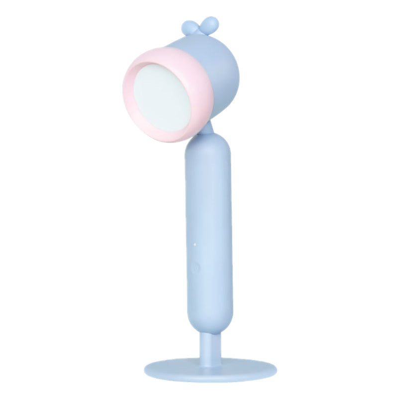Macaron Swivel Shade Reading Book Light Plastic 1 Head Bedroom Table Lamp with USB Cord