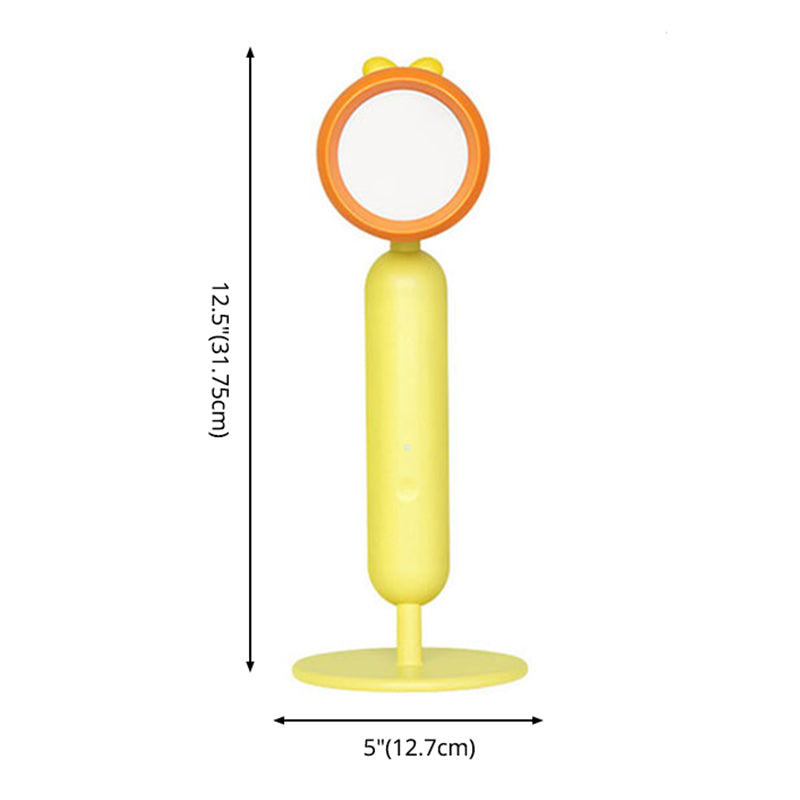 Macaron Swivel Shade Reading Book Light Plastic 1 Head Bedroom Table Lamp with USB Cord
