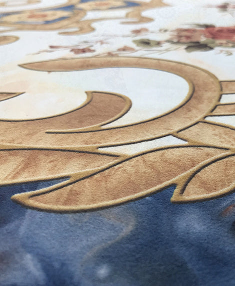 Dark Color Luxury Rug Polyester Círculos Concéntricos Alfombra de área Alfombra sin deslizamiento para sala de estar para sala de estar
