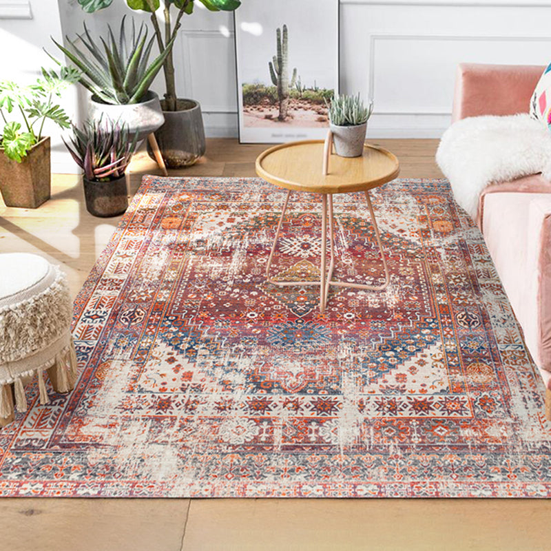 Shabby Chic Blumendruckte Teppich Farbe gemischter Polyesterbereich Teppich nicht rutscher Backing Teppich für Wohnkultur