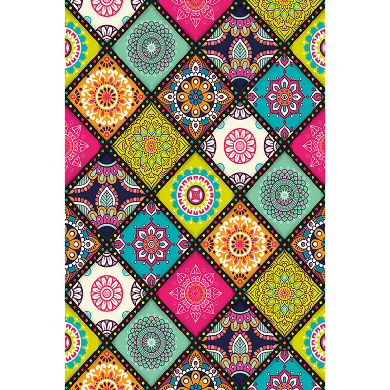 Alfombra de azulejos marroquíes multicolor alfombra antigua alfombra antigüedad