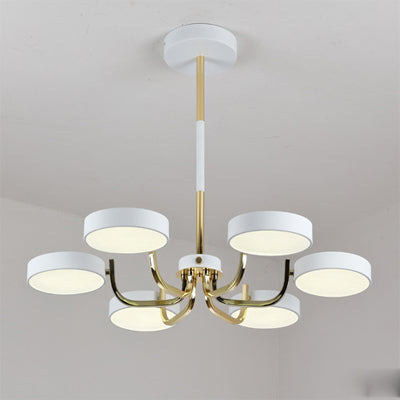 Scandinave Round Hanging Chandelier acrylique 6 lumières suspendues suspendus pour le salon