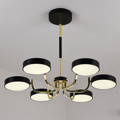 Scandinave Round Hanging Chandelier acrylique 6 lumières suspendues suspendus pour le salon