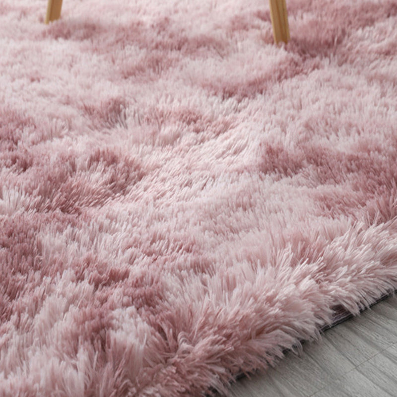 Pink Tie Dye Pattern Carpet Polyester Rug Stain Resistant Area Rug for Home Decoration