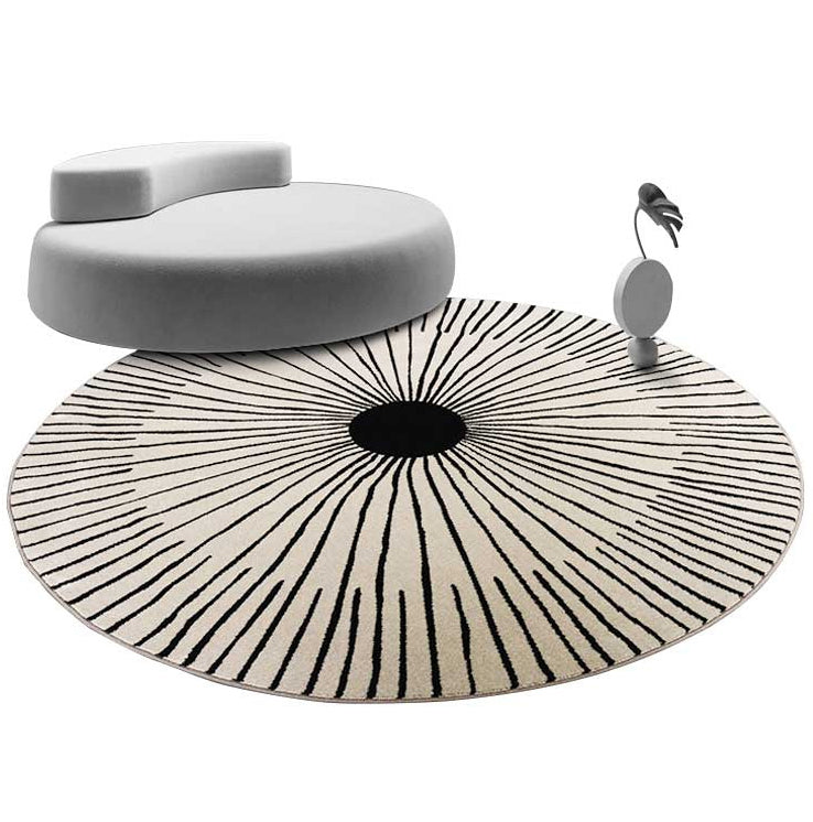 Funky Indoor Rug Stripe Pattern Area Rug Polyester Stain Resistant Area Rug for Living Room