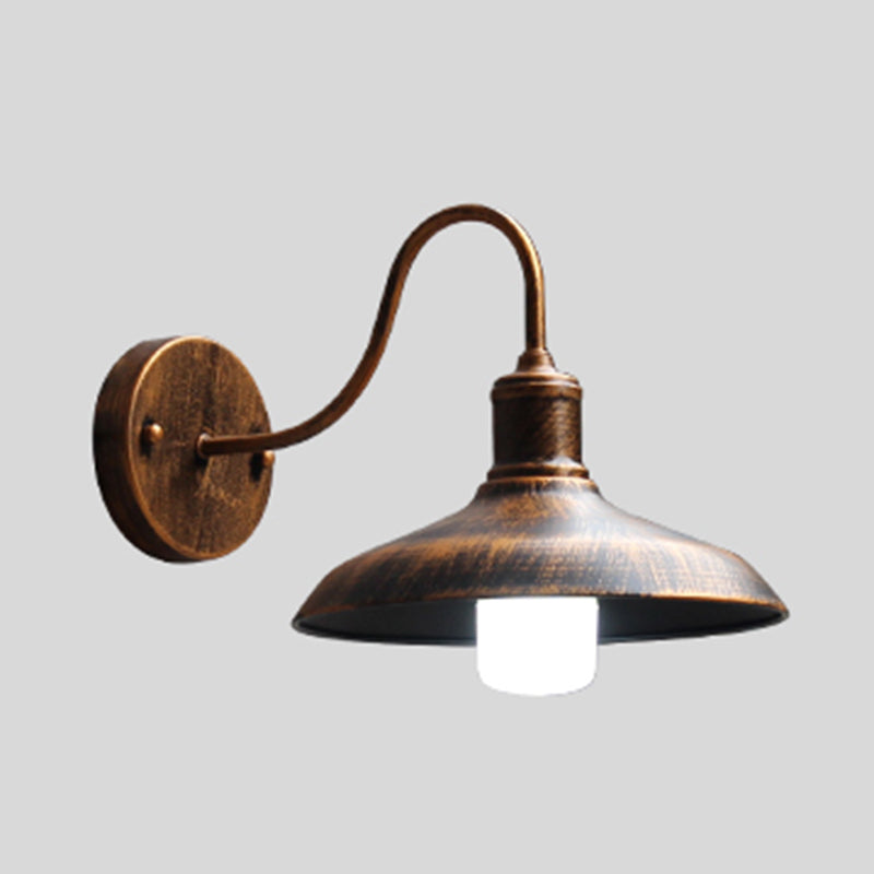 Industrielle Vintage Einwandlampe Schmiedeeisen -Scheunenwandlicht für Außenräume
