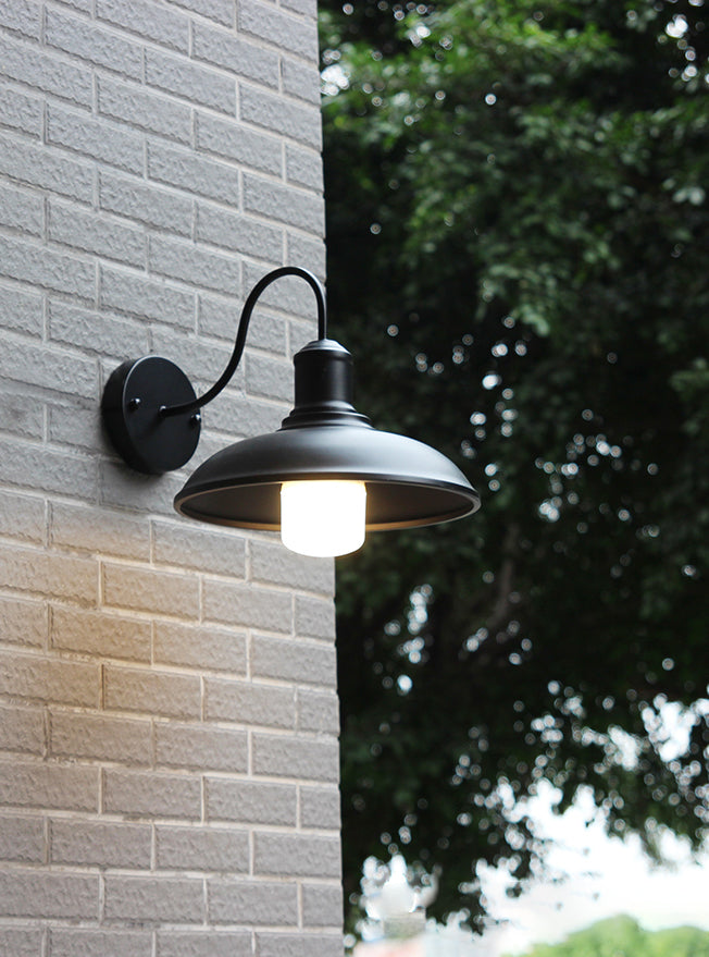 Industrielle Vintage Einwandlampe Schmiedeeisen -Scheunenwandlicht für Außenräume