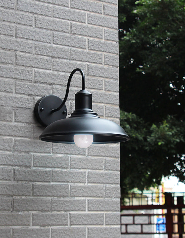 Industrielle Vintage Einwandlampe Schmiedeeisen -Scheunenwandlicht für Außenräume