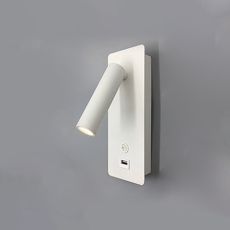 Moderna semplicità lettura da parete luce metallica da parete per un letto