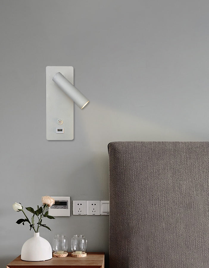 Moderna semplicità lettura da parete luce metallica da parete per un letto