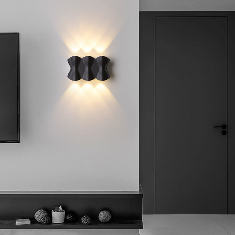 Lampe murale en origami simplicité moderne simplicité lampe à support mural en aluminium pour le salon