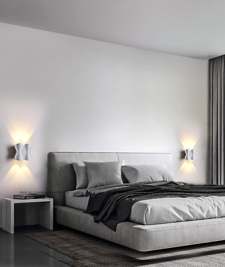 Lampe murale en origami simplicité moderne simplicité lampe à support mural en aluminium pour le salon