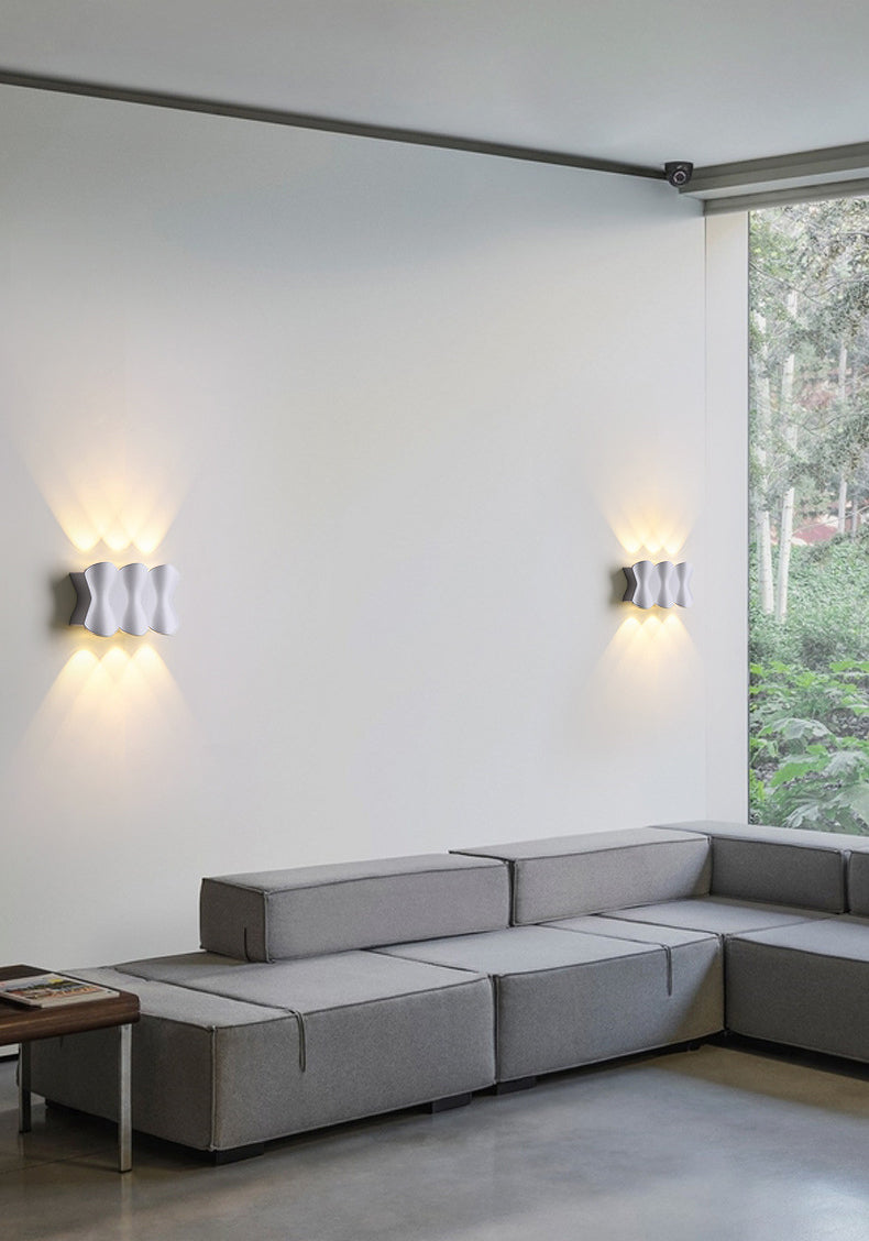 Lampe murale en origami simplicité moderne simplicité lampe à support mural en aluminium pour le salon