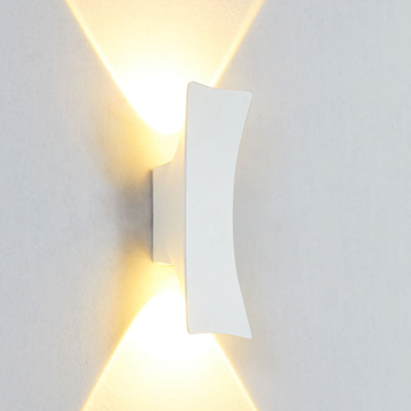 Modern Minimalist Waterproof LED Wall Light Aluminium Outdoor Spotlight with Glass Shade