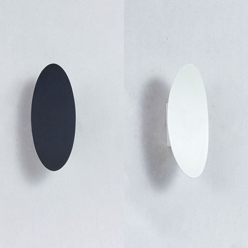Oval 2-licht LED-wandlamp in moderne eenvoud aluminium waterdichte schijnwerpers voor buitenruimtes
