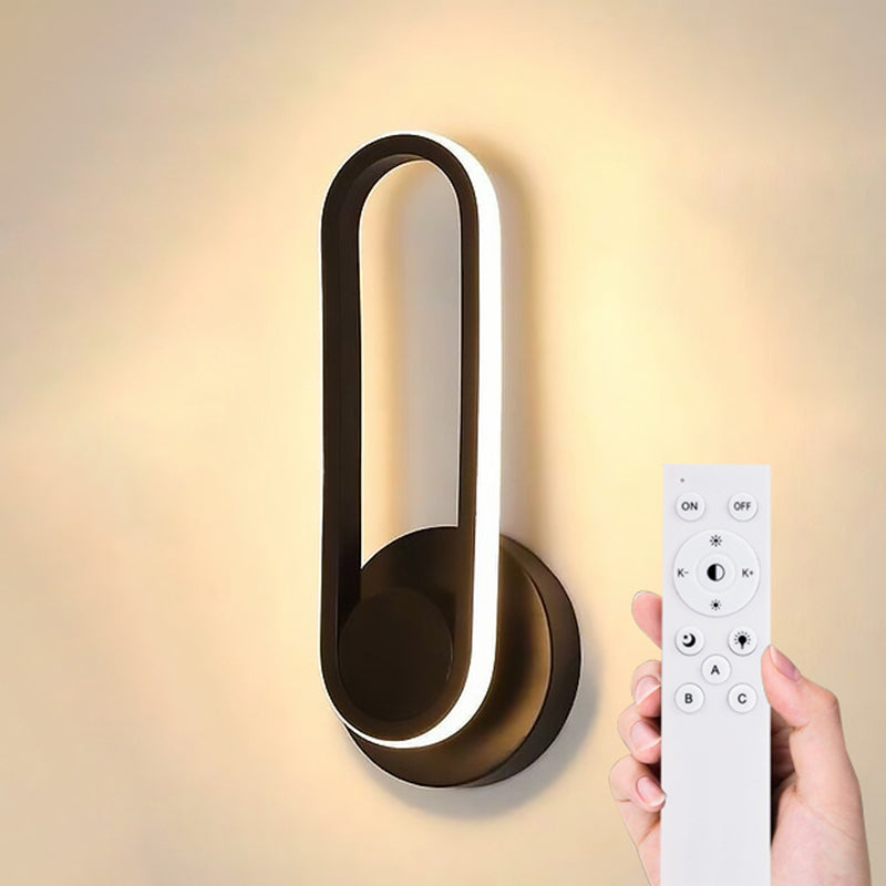 Lámpara de pared rotativa LED oblonga en moderna luz de pared de aluminio de estilo conciso con sombra acrílica