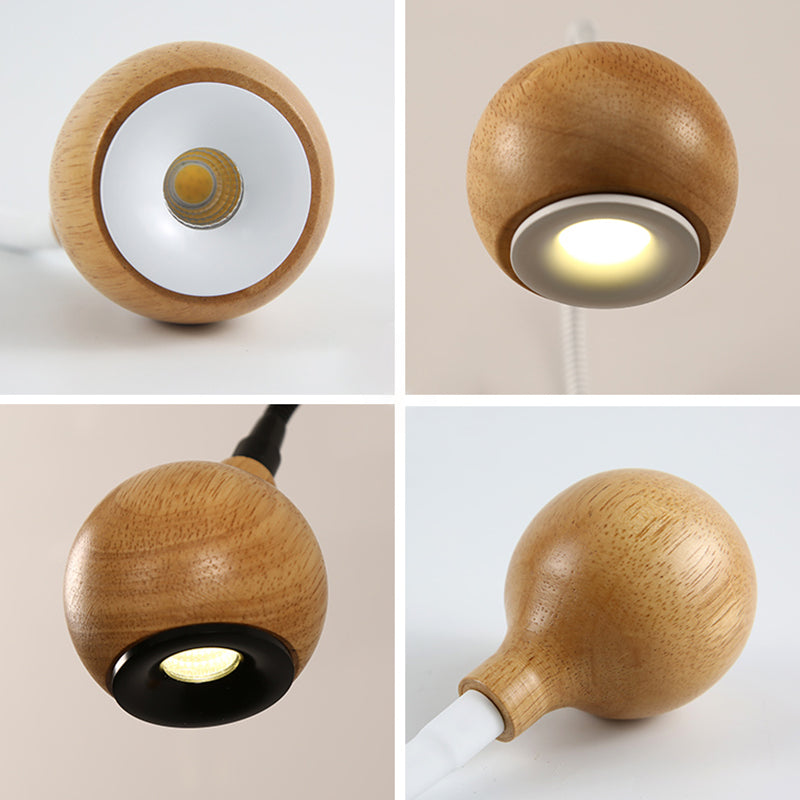 Holz moderne 1-Licht-Wandleuchte bewaffnetes Lesung Lampe für Schlafzimmer