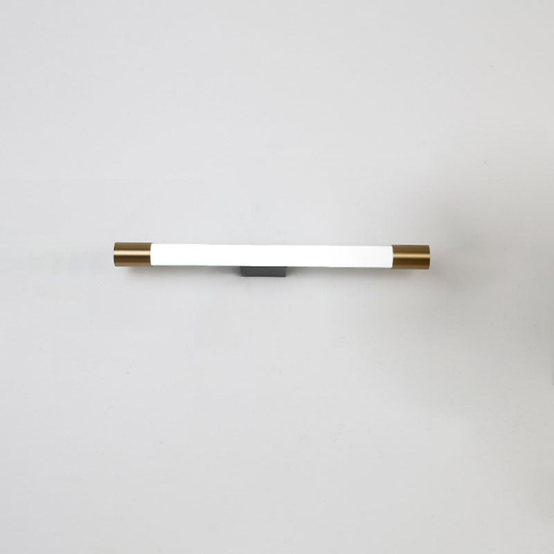 Gouden Acryl Contemporary Wall SCONCE 1 Light Lineaire wandgemonteerde verlichting voor badkamer