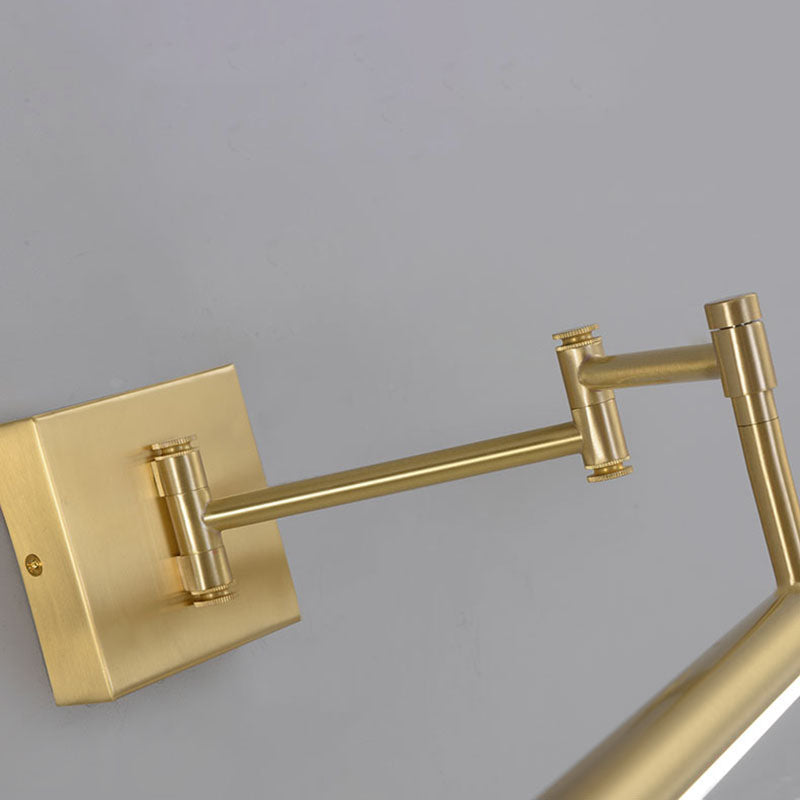 Linear Metal 1-Light Vanity Wall Sconce Contemporary Wall Mounted Lamp for Bathroom