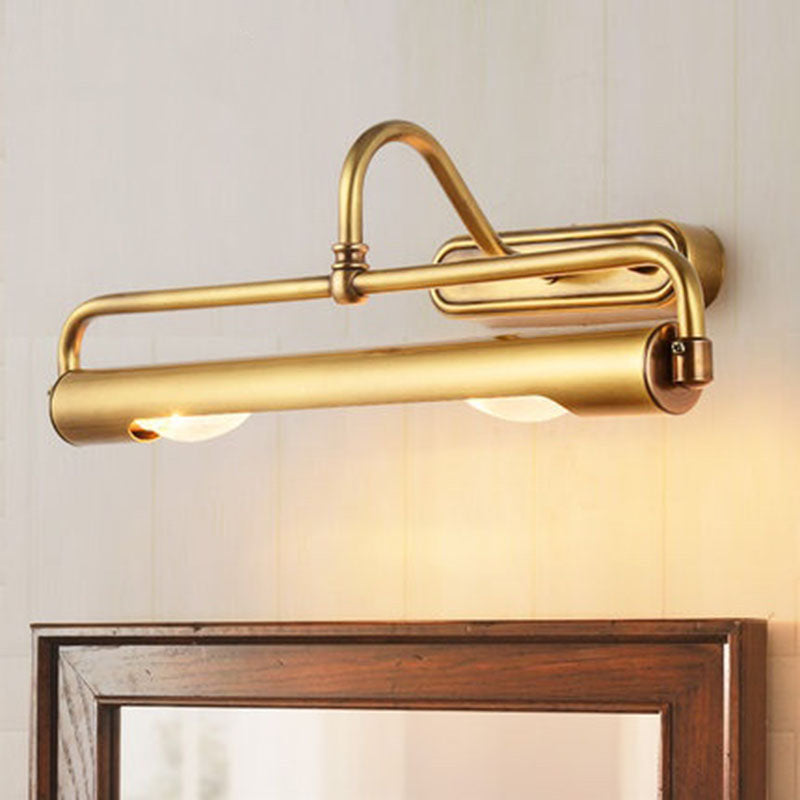 Gold Metal Wall Mount Lamp Contemporary Vanity Wall Light Sconces for Bathroom
