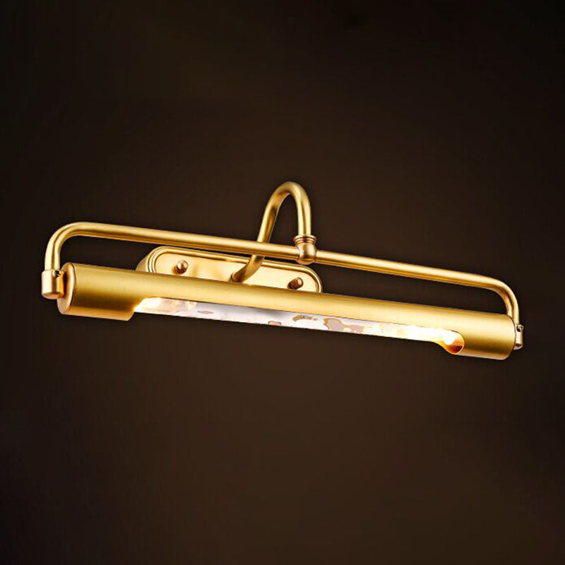 Gold Metal Wall Mount Lamp Contemporary Vanity Wall Light Sconces for Bathroom