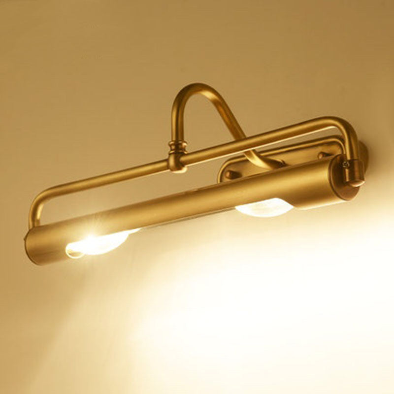 Gold Metal Wall Mount Lamp Contemporary Vanity Wall Light Sconces for Bathroom