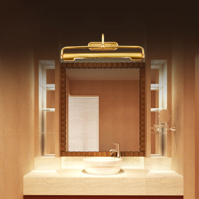 Gold Metal Wall Mount Lamp Contemporary Vanity Wall Light Sconces for Bathroom