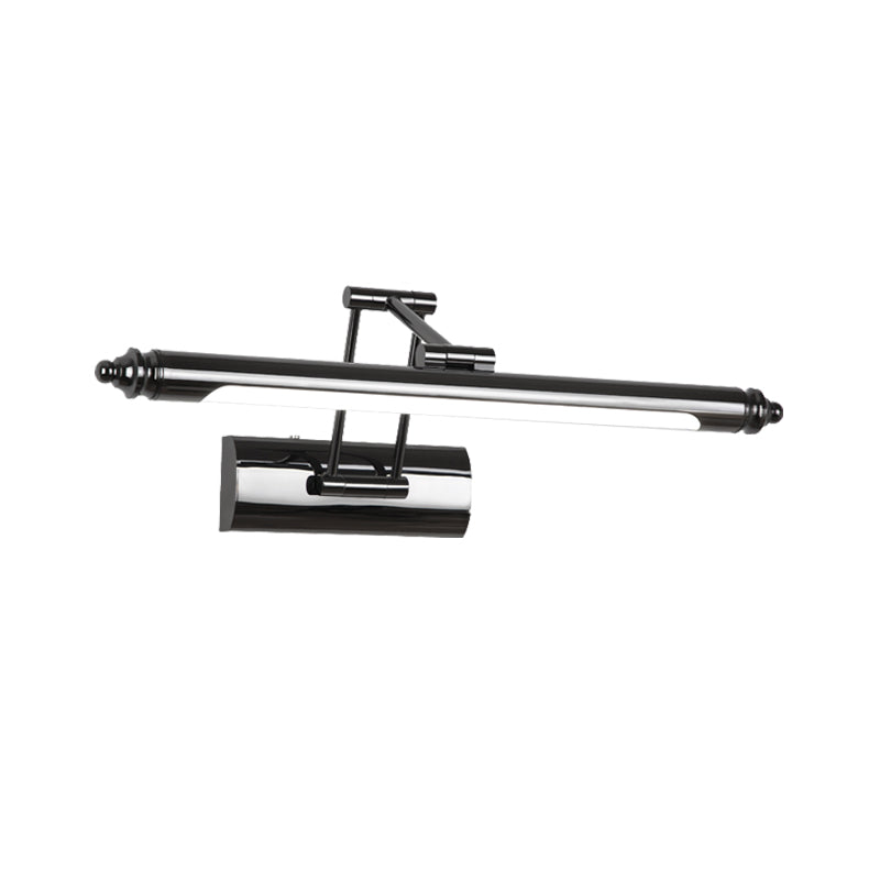 Black Traditional Style Sconce Light 1-Light Linear Wall Mounted Light for Bathroom
