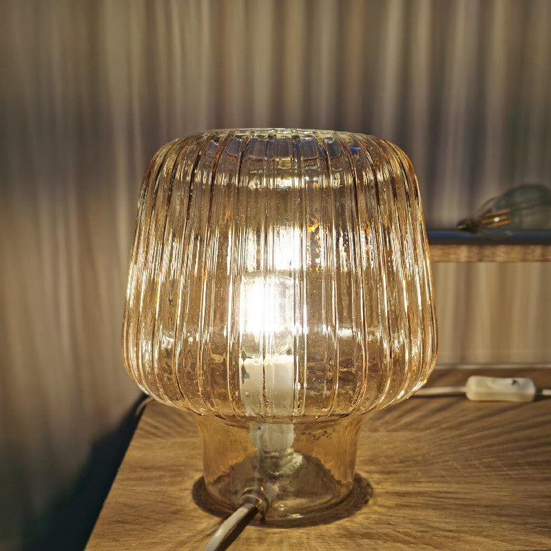 Table à champignon en verre lampe nordique 1-Light Light Light avec dessus ouvert pour la chambre