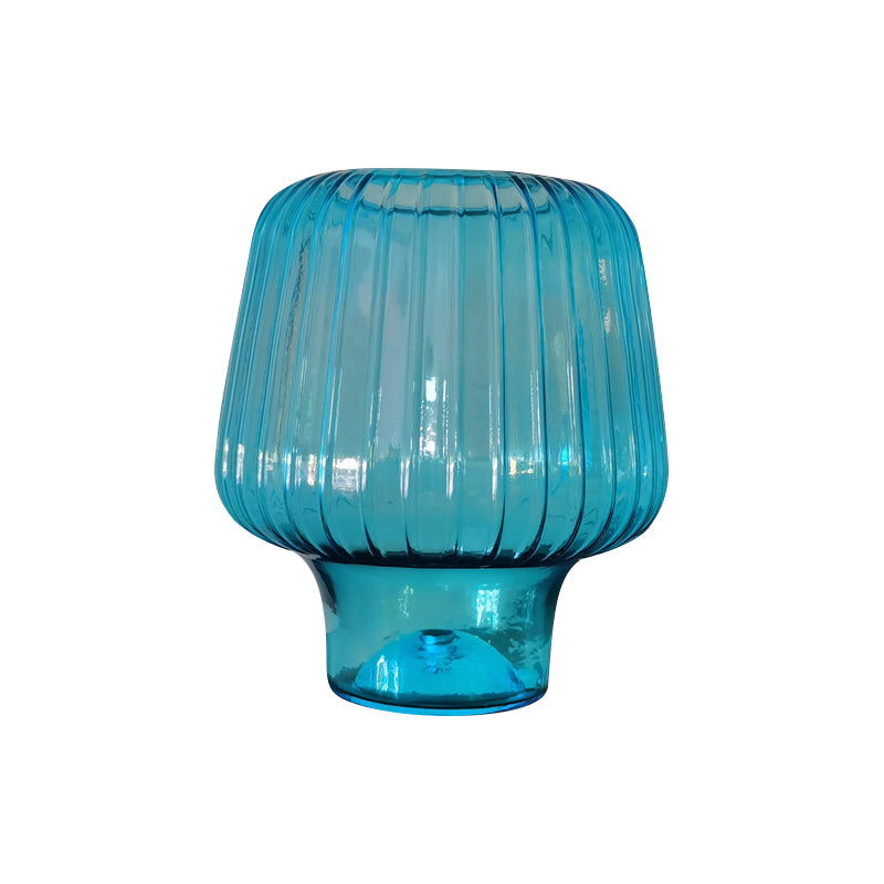 Glass Mushroom Table Lamp Nordic 1-Light Nightstand Light with Open Top for Bedroom